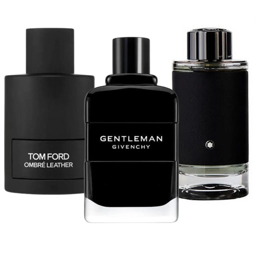 Cofanetto di 3 Fragranze: Tom Ford Ombre Leather, Givenchy Gentleman e Montblanc Explorer 100ml