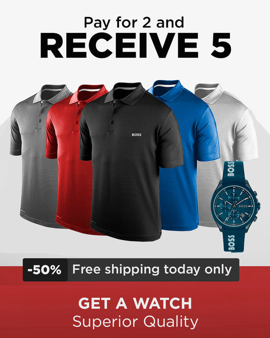 Boss polo 5 kit [Buy 2 get 5] + Watch